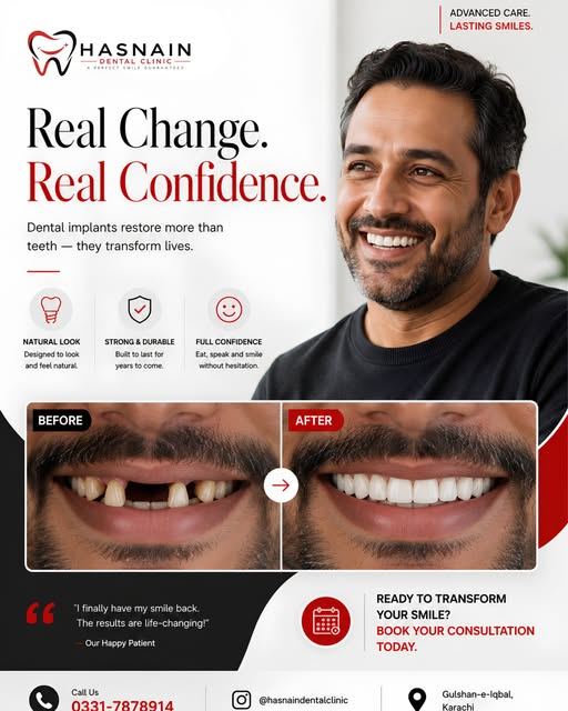 Hasnain Dental Clinic social post